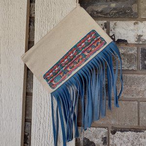 Custom canvas clutch